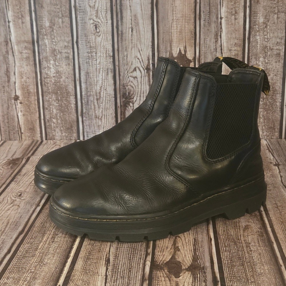 Sz 8 US/ 6 UK Womens Dr. Martens Embury Black Leather Chelsea Boots VGUC